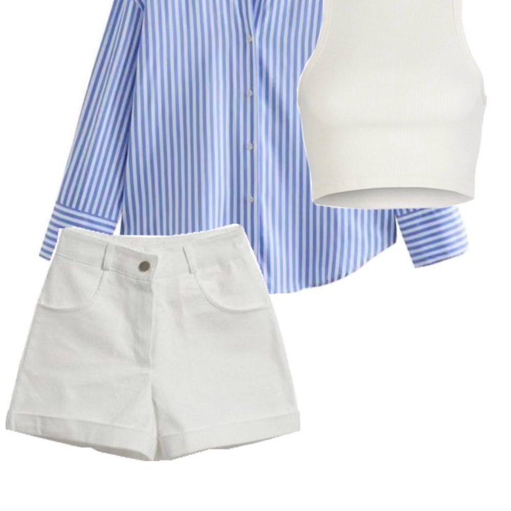 GAP women’s Navy and White Striped Button Down Shirt - Picture 7 of 8